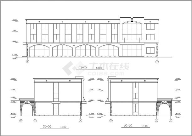 某地区学生宿舍楼方案设计施工CAD图纸-图二