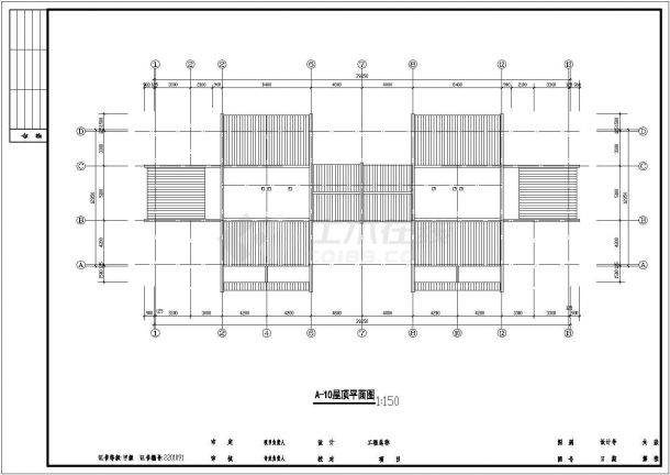 温州某住宅小区十号楼CAD完整构造详细设计平面图-图二