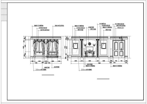 某地区整套欧式别墅建筑装修方案设计施工CAD图纸-图二