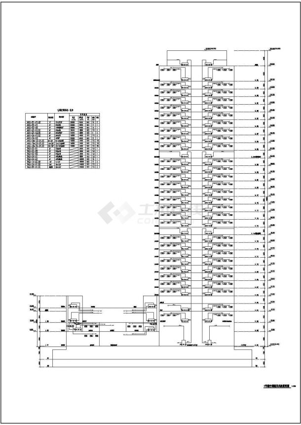 某地超高层办公楼暖通空调全套系统设计施工cad图（大院设计 VAV空调系统）-图一