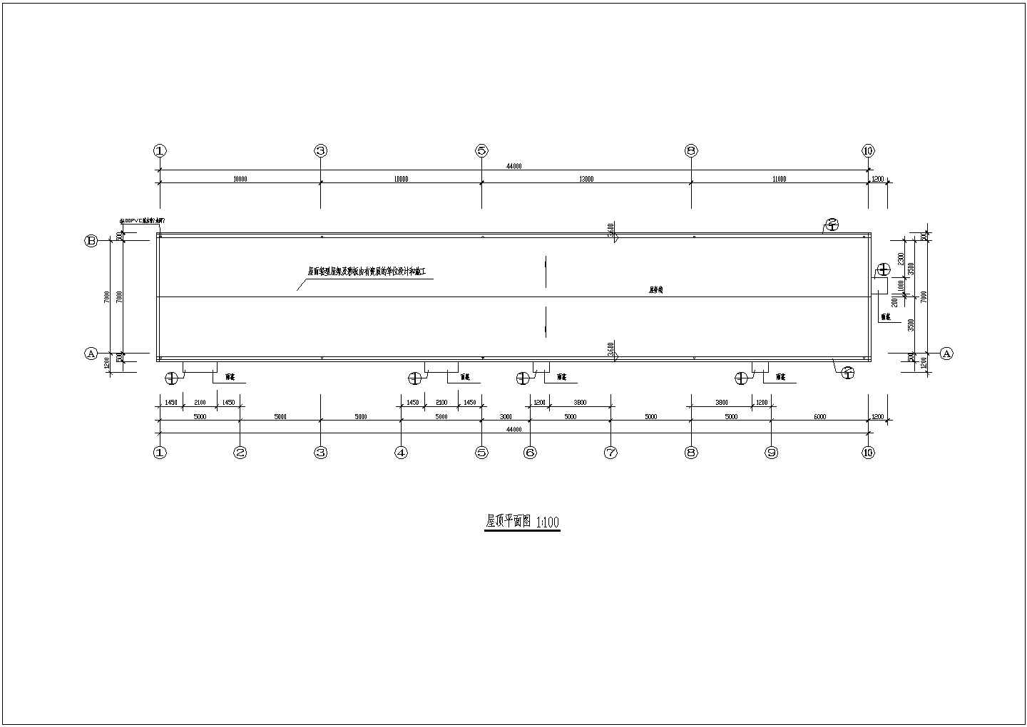 单层372.96平米钢筋砼框架结构食堂建施设计图纸【平立面（无剖面图）】