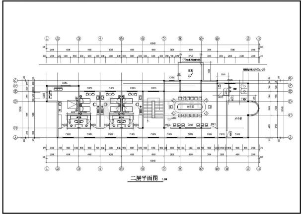 某工厂两层办公楼CAD全套框架结构设计图-图一