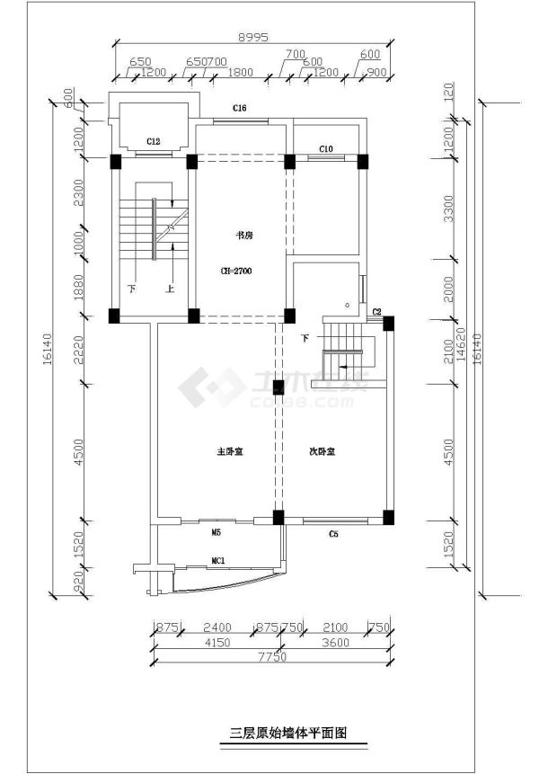 精细整套室内家装cad平面施工图布置图纸-图一