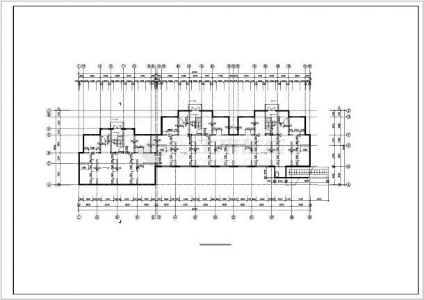 郑州某小区3400平6层混合结构职工住宅楼建筑设计CAD图纸（含地下室）-图一