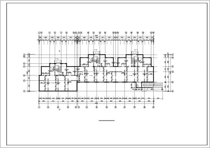 郑州某小区3400平6层混合结构职工住宅楼建筑设计CAD图纸（含地下室）_图1