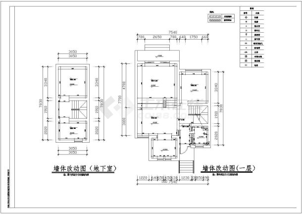 西北某私人别墅CAD详细展示图-图一