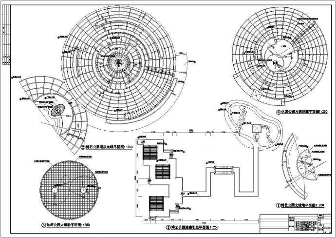 某滨湖公园景观主广场平面设计CAD施工图详施_图1