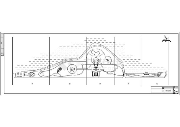 某滨湖公园景观公园分区设计CAD施工图总施-图一