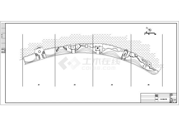 某滨湖公园景观公园分区设计CAD施工图总施-图二