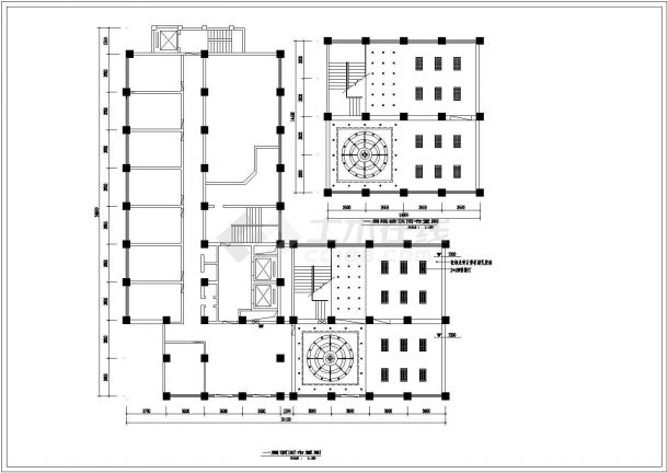 某多层酒店全套装修设计CAD平剖面图-图二