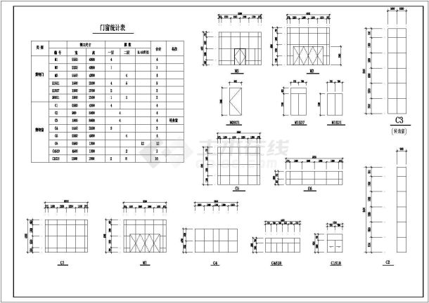 某学院新校舍建筑CAD完整构造详细大样施工图-图一