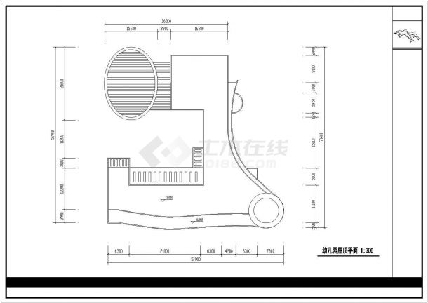 某幼儿园CAD完整设计施工图纸-图二