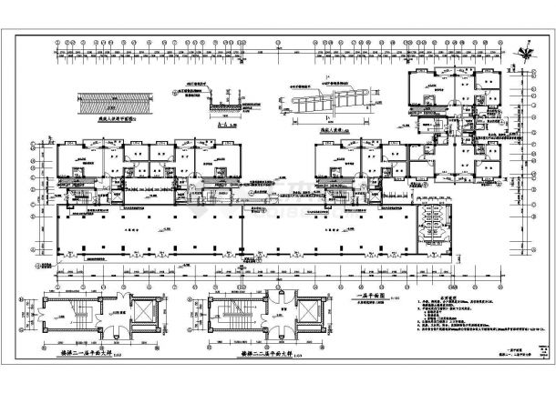 合肥市某居住区1.3万平米十二层框剪结构住宅楼全套建筑设计CAD图纸-图二