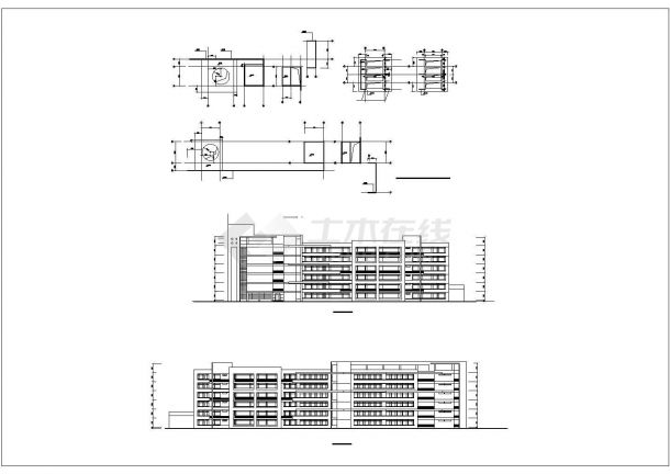 某地区大学教学楼建筑设计施工图-图二