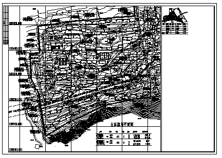 某市综合服务区控制性规划设计cad图，共五张-图一