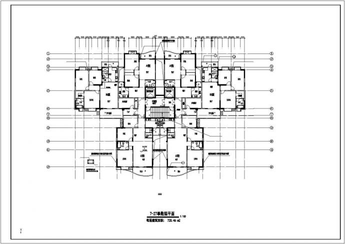 32层高层住宅排水设计装饰建筑施工图_图1