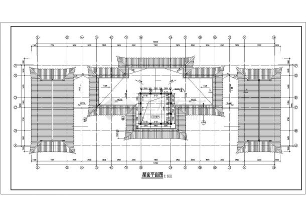 办公楼设计_某办公楼（仿古）设计建筑施工图纸(CAD)-图一
