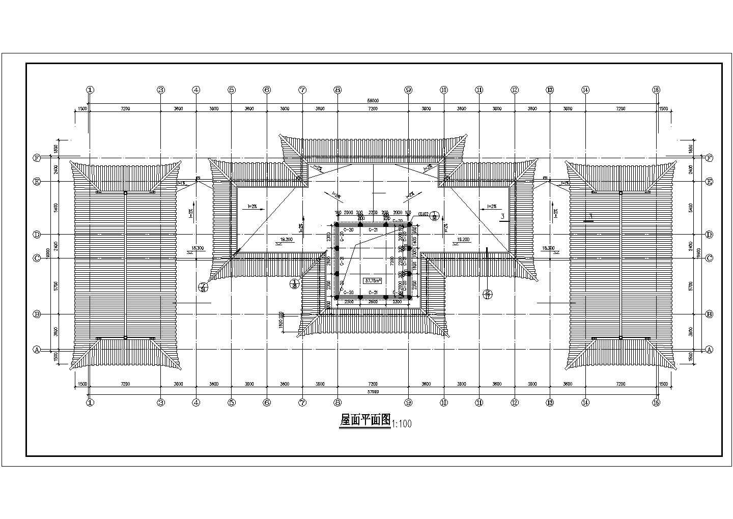 办公楼设计_某办公楼（仿古）设计建筑施工图纸(CAD)