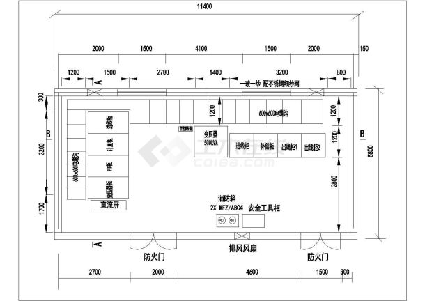 某产品质量监督检验所配电工程电气施工图-图一