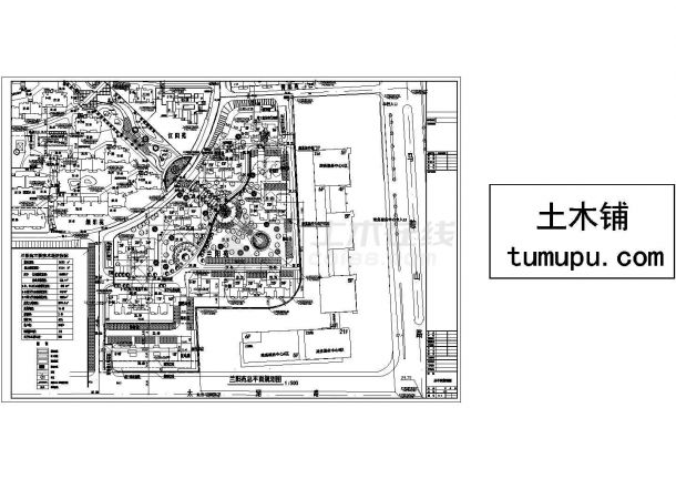 3万平方米某二十五层兰阳苑用地规划设计cad图(含总平面图)-图二