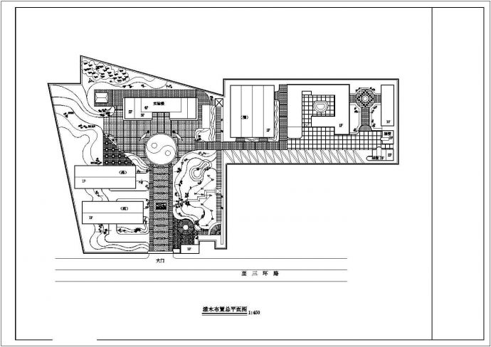 某地区厂区园林规划详细方案设计施工CAD图纸_图1