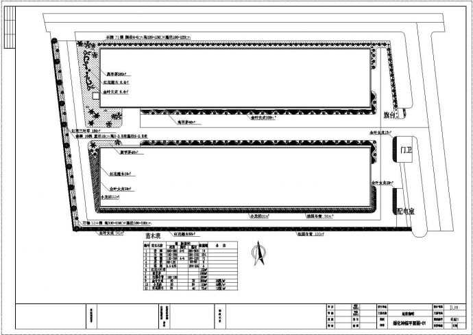 某地区咖啡厂区绿化配置详细方案设计施工CAD图纸_图1