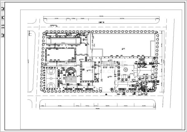 某地区工厂绿化工程平面详细方案设计施工CAD图纸-图一