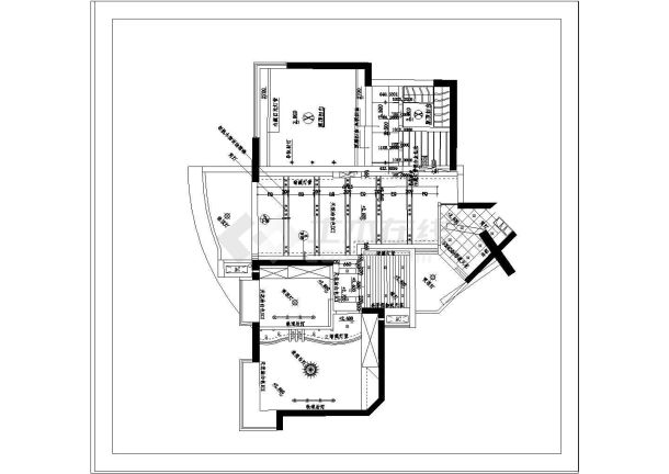 某县某家居室内装饰施工基础图纸-图二