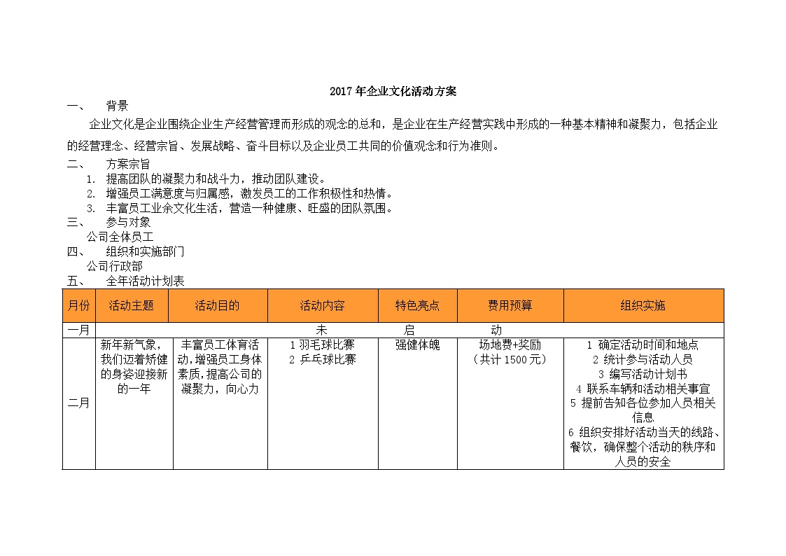 2017年企业文化活动方案-地产企业活动方案.docx-图一