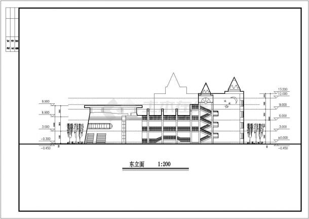 某幼儿园CAD大样建筑施工完整方案设计-图二