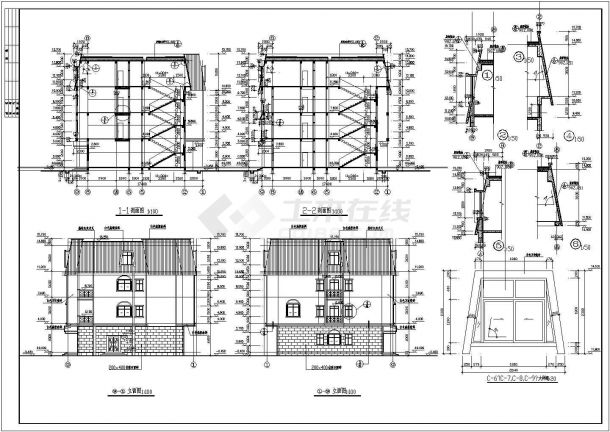 某招待所建筑CAD设计完整构造平面施工图-图一