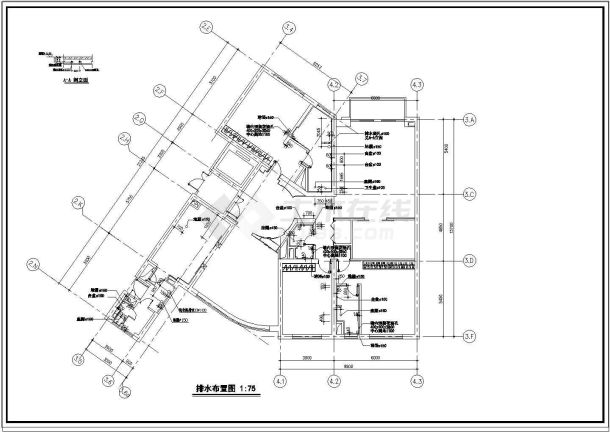 高档住宅户型室内精装修设计cad图纸-图二