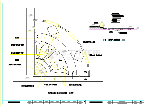 某杭州广场花园健身广场CAD全套施工图施-图一