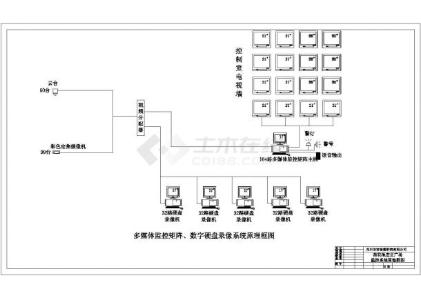 某批发市场监控CAD大样设计系统图-图一