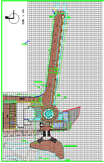 某人民公园景观施工图CAD设计全套平面定位-图一