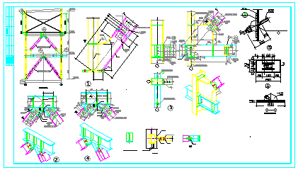 某钢框架3层商业楼cad结构施工设计图_图1