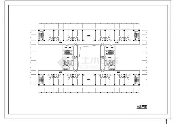 [西安]某医院七层门诊楼改扩建cad方案图-图二