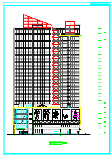 高层住宅及小区建模平面cad设计施工图纸-图一