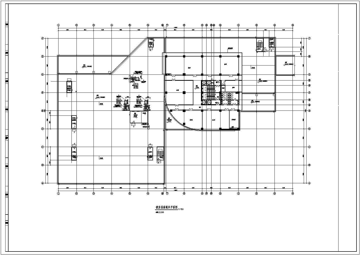 山西大型商业综合体空调通风及防排烟系统设计施工cad图
