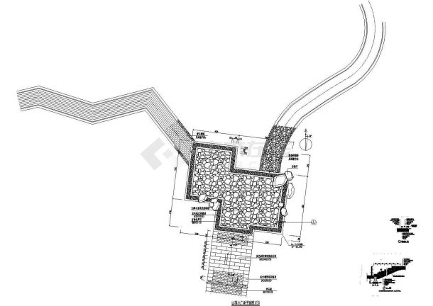 某城市动步公园景观规划设计全套CAD图（含水电、结构 种植）-图二