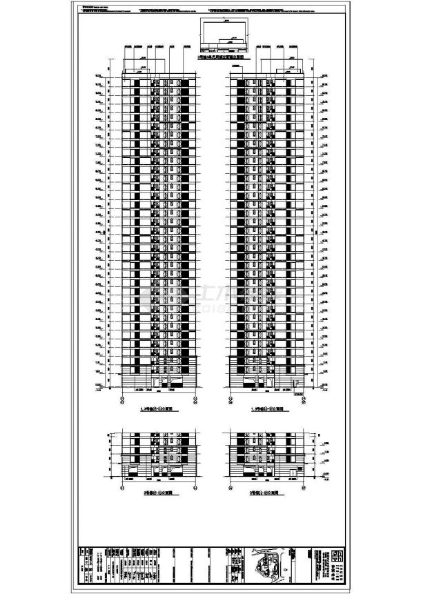 [长沙]知名地产塔式住宅楼建筑cad设计图（含节能计算书）-图二