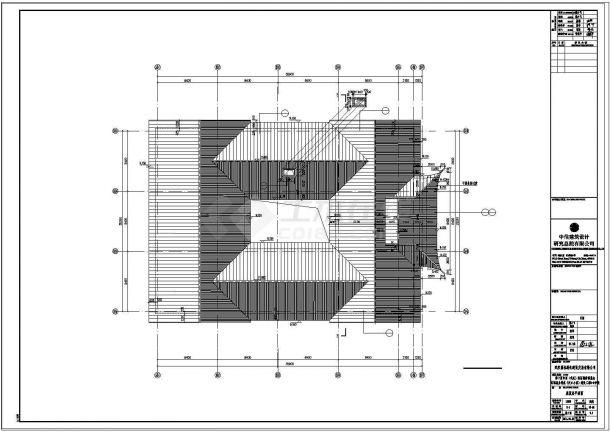 [武汉]两层古典风格框架结构综合性商业建筑cad施工图-图一