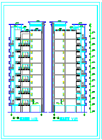 高层住宅楼整套建筑施工cad平立剖面图纸_图1