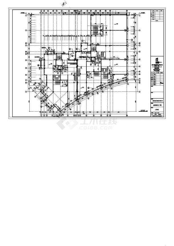 [广西]高层框剪结构塔式砖瓦屋面建筑cad施工图-图二