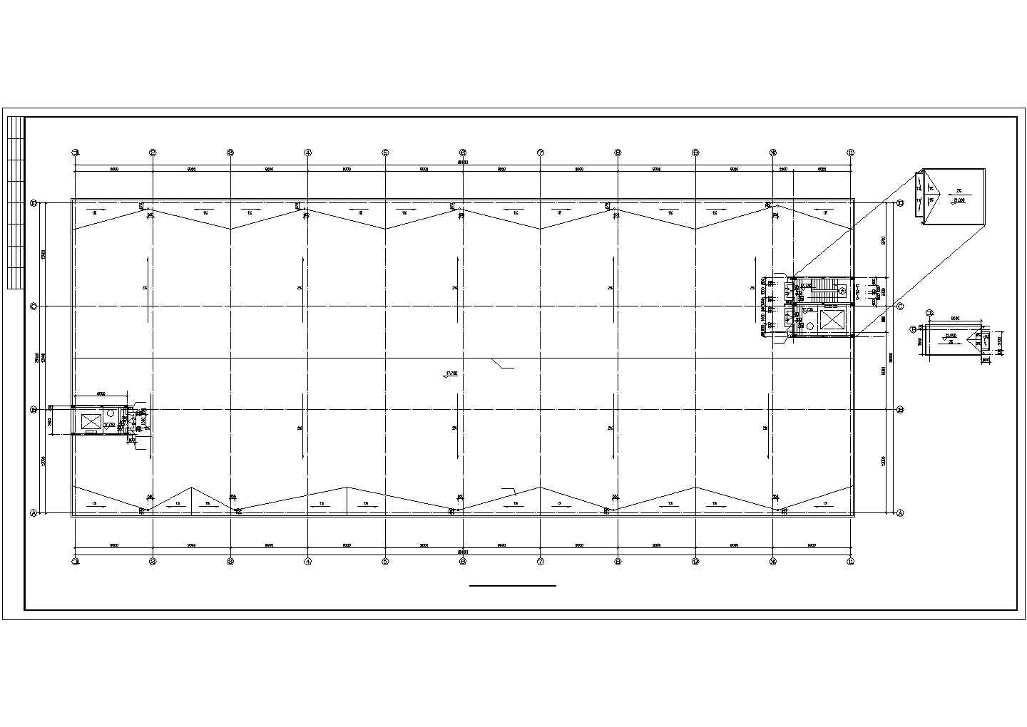 3层装配车间建筑施工图【平立剖 门窗表 装修表】CAD设计施工图纸
