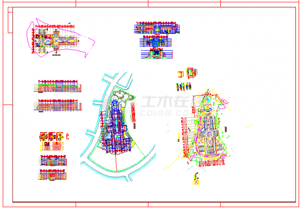 境外公寓建筑设计CAD施工图-图二