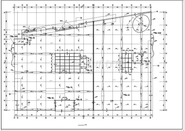 某53010平米框架结构五层建材家居商场施工CAD图纸-图一