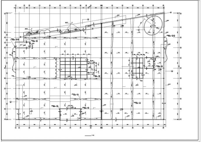 某53010平米框架结构五层建材家居商场施工CAD图纸_图1