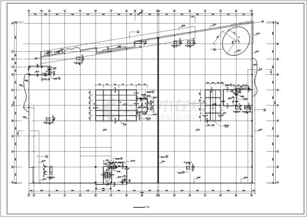 某53010平米框架结构五层建材家居商场施工CAD图纸-图二