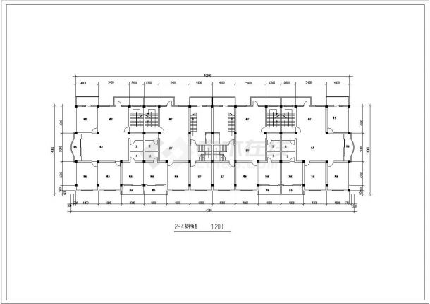 某欧式商场平立面建筑CAD全套施工完整图-图二